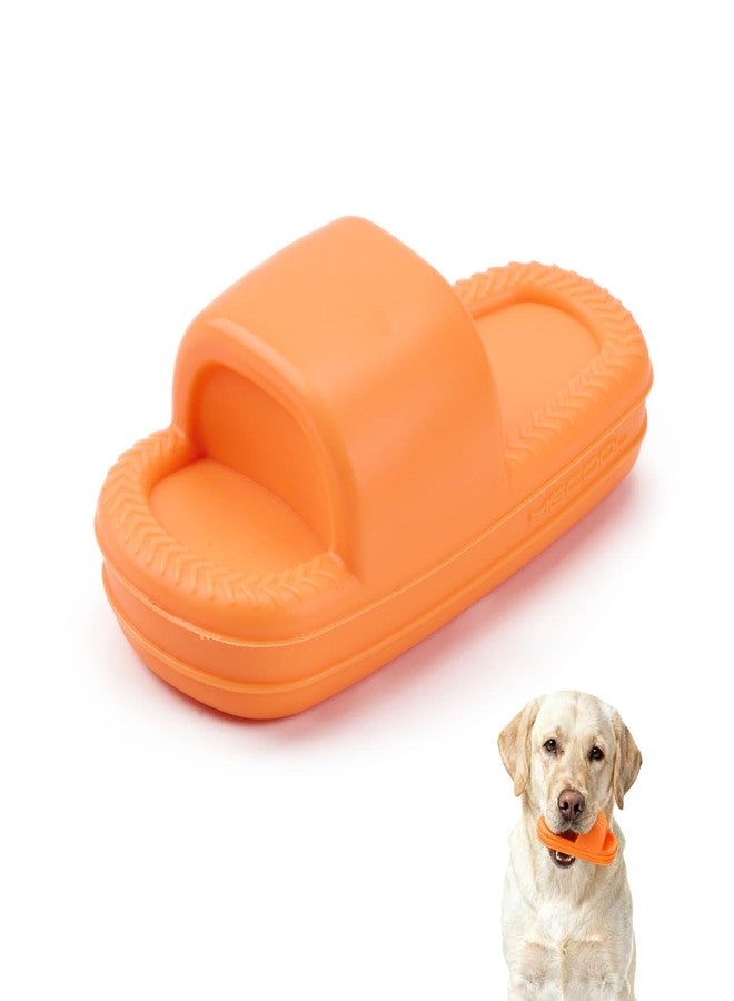 ميكول لعبة كلاب ميكول، شباشب غير قابلة للكسر، ألعاب كلاب تصدر صوتاً أثناء التسنين، مناسبة للمضغ، حجم مناسب للسلالات المتوسطة والصغيرة (برتقالي) - Image 1